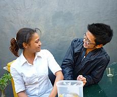 Two happy teacher trainers